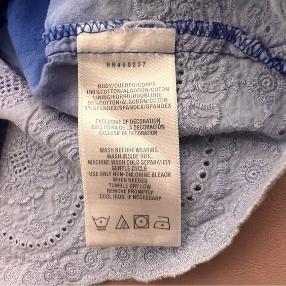 Lucky Brand Toddler Girl's Skirt Size 4 Embroidered Stretch Block Sky Blue - Picture 7 of 7